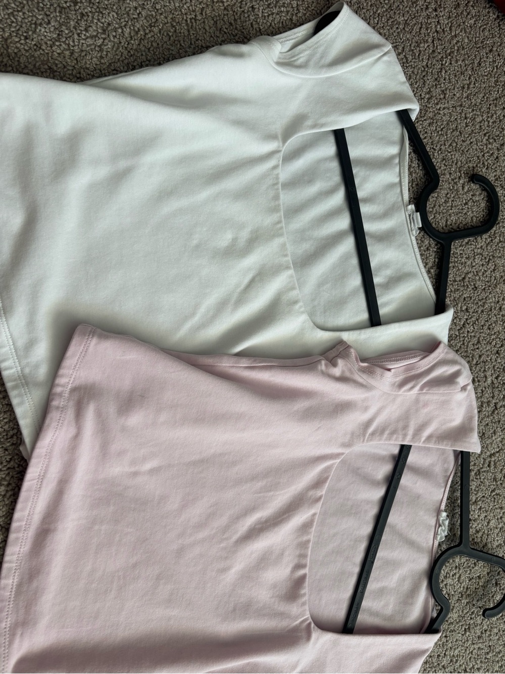 Garage portia tees (white and pink)